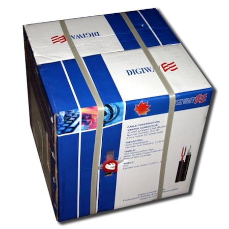 Homevision Technology TygerWire 500-Ft RG59 Coaxial Cable with 2 Power Cable-60 percent Braid- Black RG592DC21500B